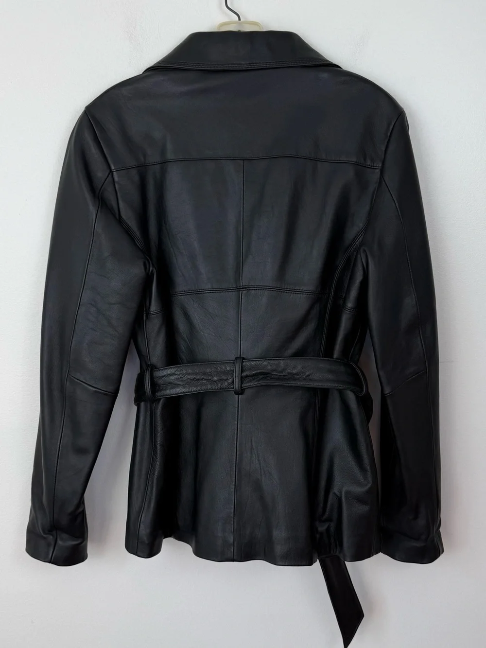 Wilson’s Old Money Genuine Leather Tailored Belted Jacket Size Small